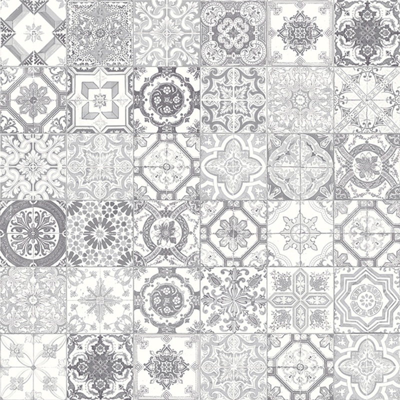 8″ x 8″ Marrakesh Grey Mix Glossy Ceramic Wall Tile 42-012