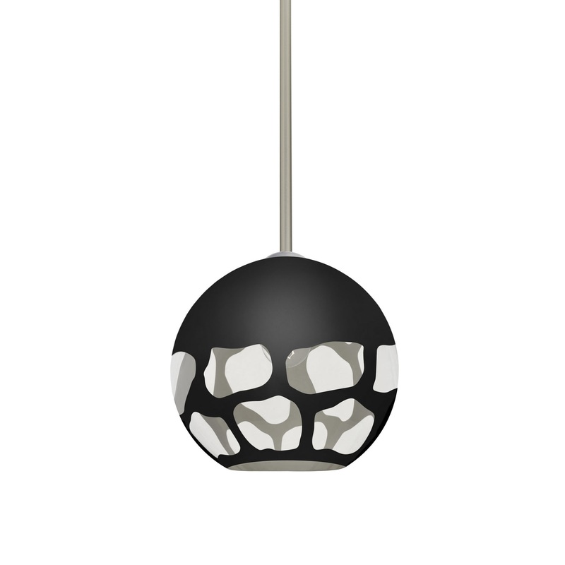 Besa 1TT-ROCKYBK-SN Rocky One Light Pendant Satin Nickel