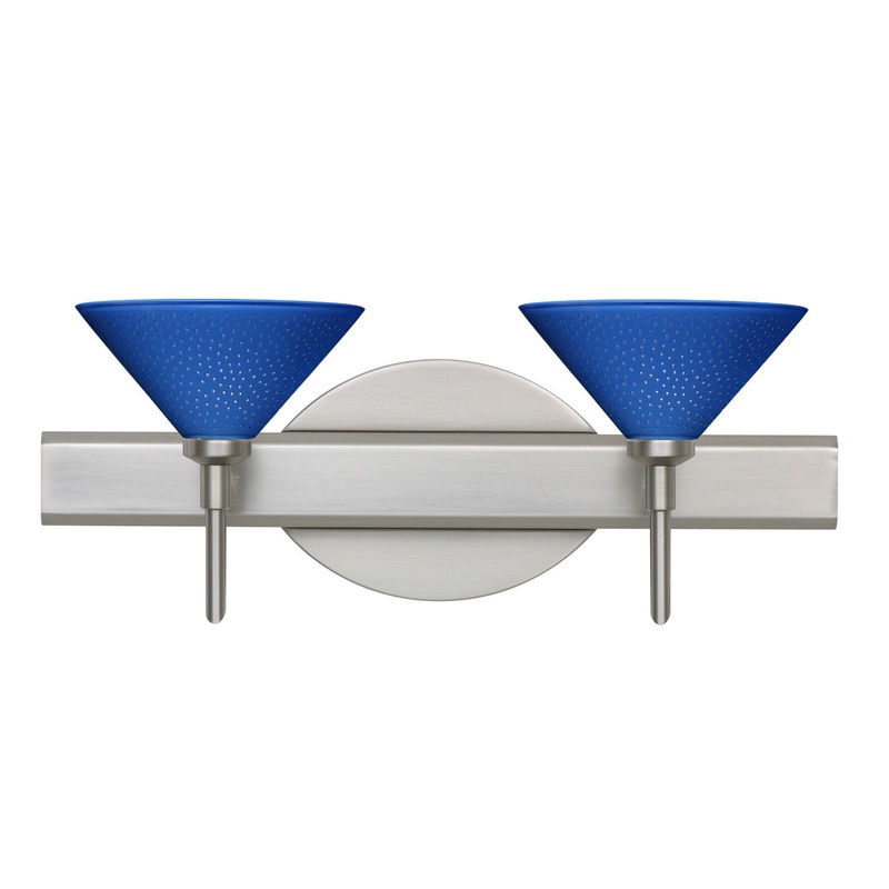 Besa 2SW-282484-SN Kona Two Light Wall Sconce Satin Nickel