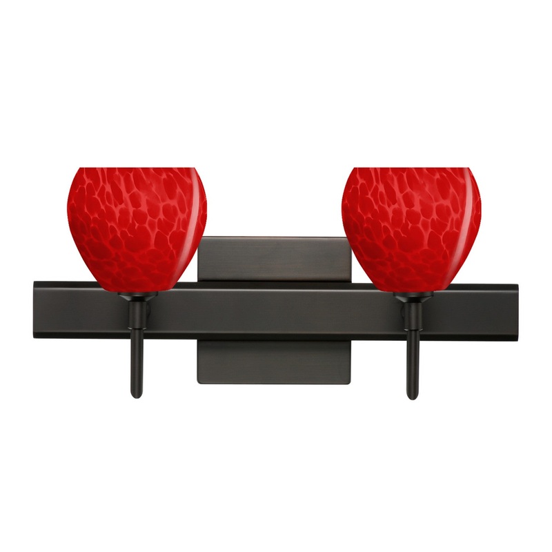 Besa 2SW-5605RC-BR-SQ Besa Tay Tay Vanity with Square Canopy Two Light Vanity Bronze