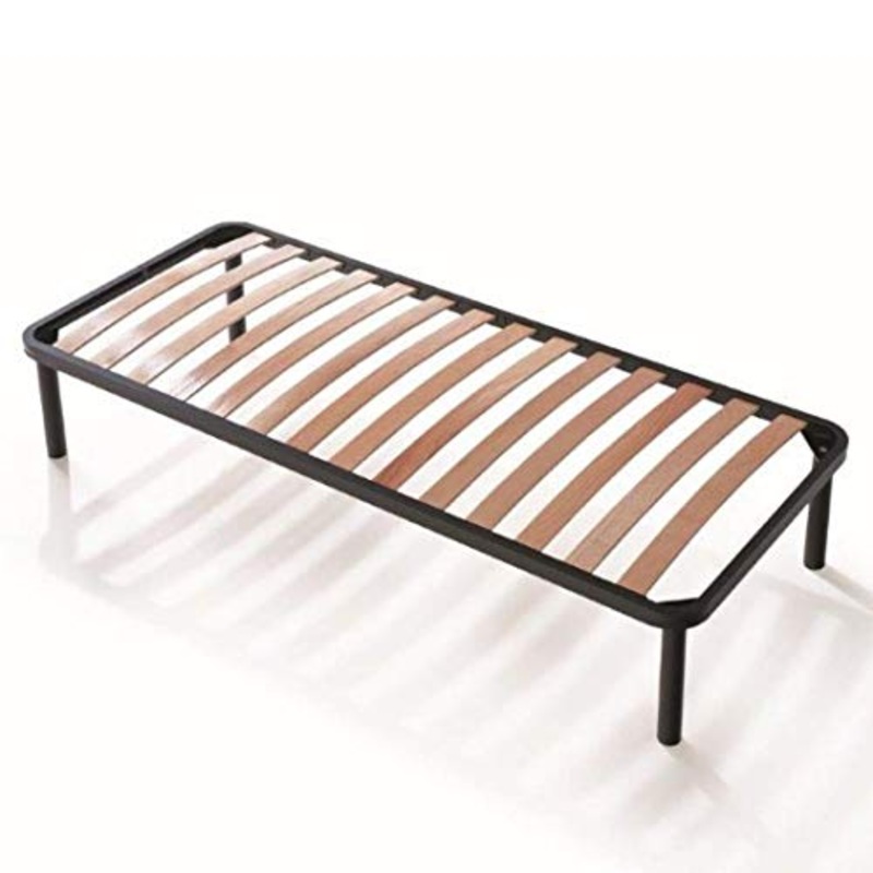 EVERGREENWEB Rete Letto Singolo 80×190 a Doghe in Legno Ortopedica con 4 Piedi Smontabili, Struttura portante in Ferro Rinforzata, Base da Incasso per Tutti Tipi di Letti e Materassi – Modello Apple