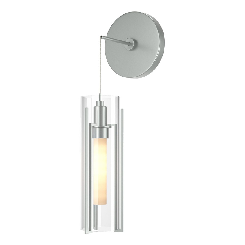 Exos Glass Mini Low Voltage Sconce Vintage Platinum Clear Glass (ZM)