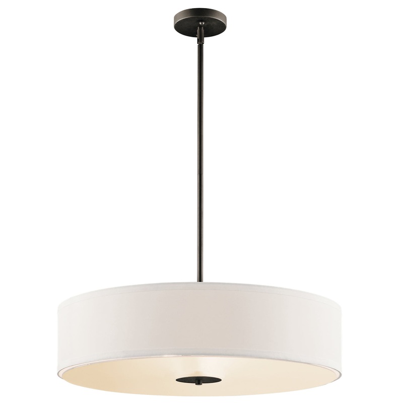 Kichler 42122OZ Three Light Pendant/Semi Flush, Olde Bronze