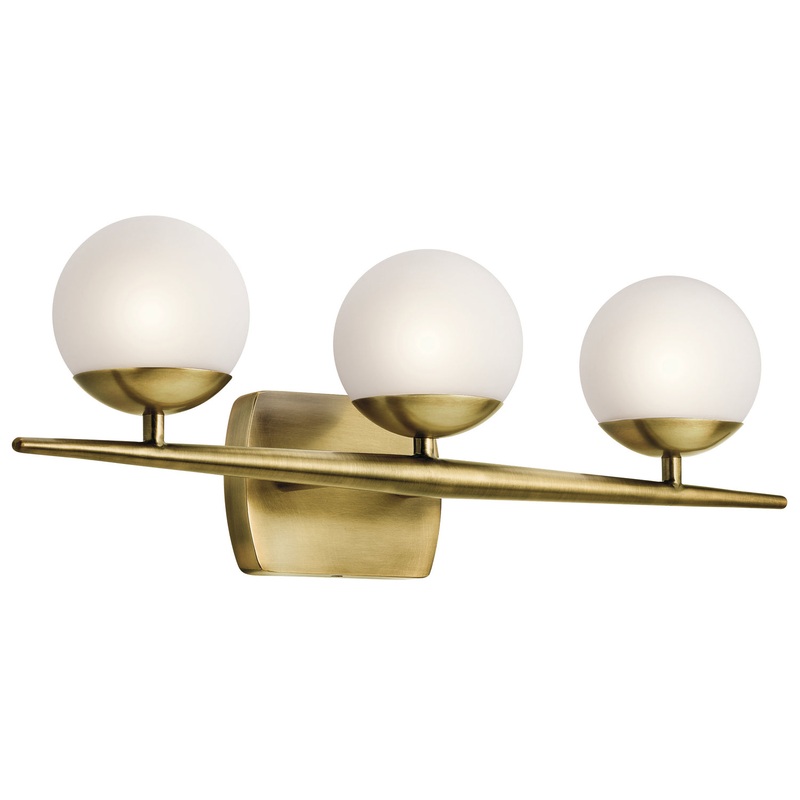 Kichler 45582NBR Three Light Bath, Natural Brass