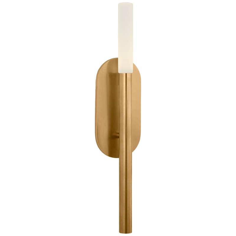 LED Bath Sconce from the Rousseau Collection in Antique-Burnished Brass Finish by Visual Comfort Signature