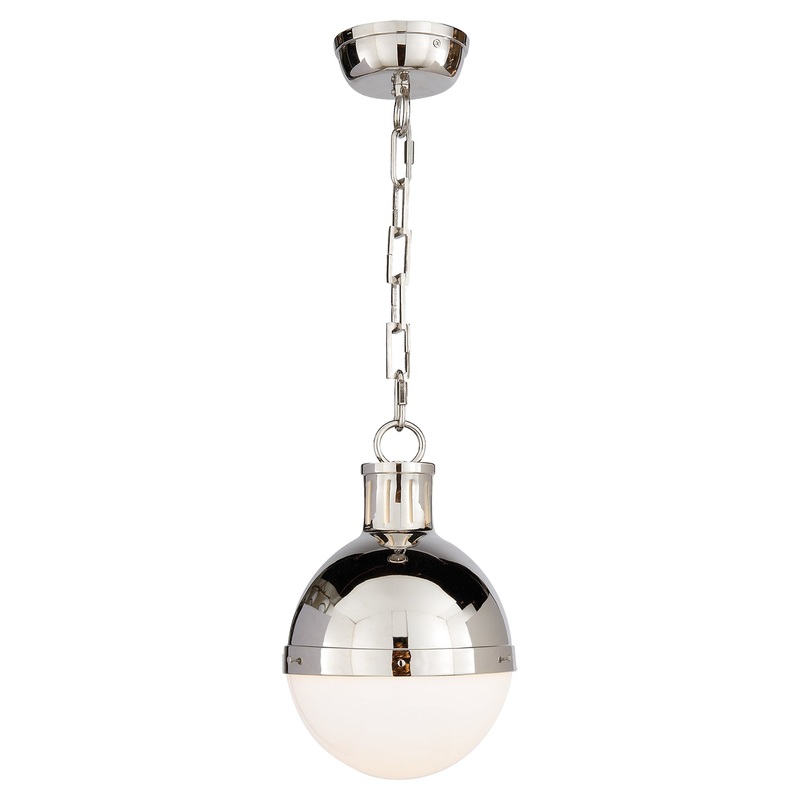 One Light Pendant from the Hicks Collection in Polished Nickel Finish by Visual Comfort Signature