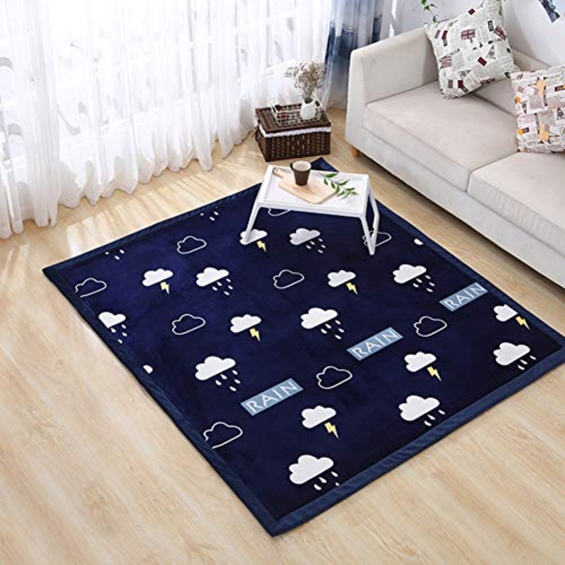 Velluto Di Corale Bambino Giocare Mat, Thick Bambini Strisciano Mat Tatami Mat Camera Da Letto Soggiorno Soft Area Coperta Della Stuoia Pieghevoli Mat In Schiuma Suona Mat-a 100x200cm(39x79inch)