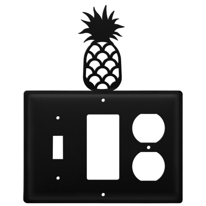 Village Wrought Iron ESGO-44 Triple Pineapple Single Switch GFI and Outlet Cover CUSTOM Product