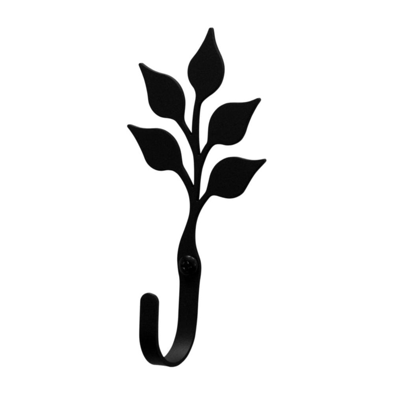 Village Wrought Iron WH-76-S Leaf Wall Hook Small