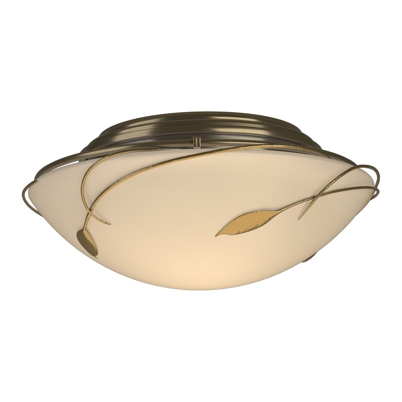 Forged Leaves Flush Mount Modern Brass