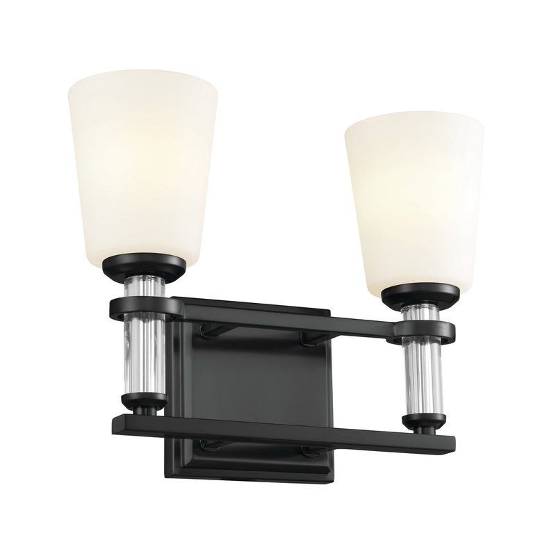 Kichler 55146BK Two Light Bath, Black