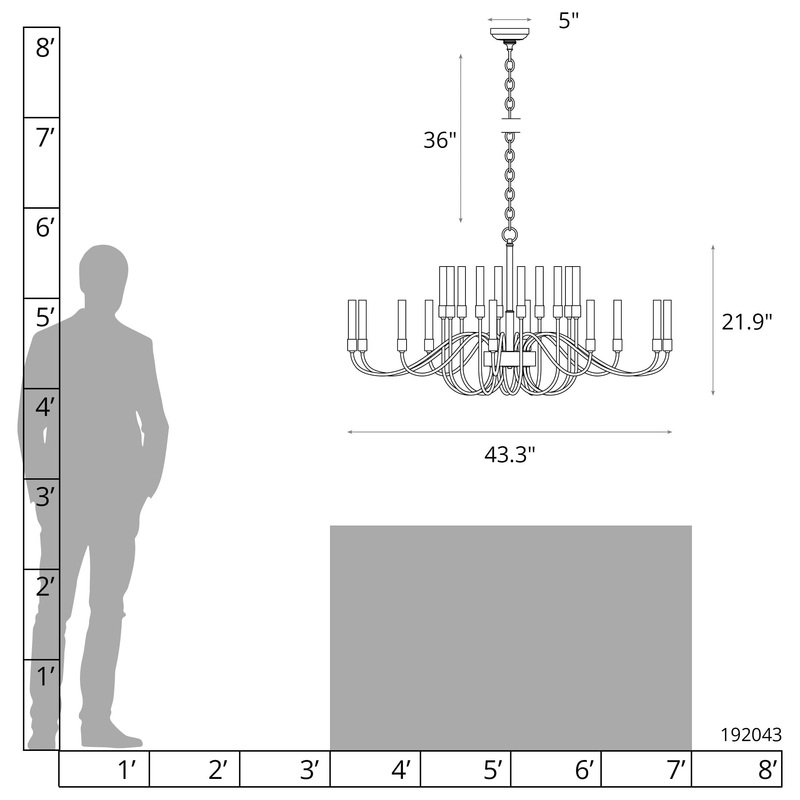 Lisse 20-Arm Chandelier White