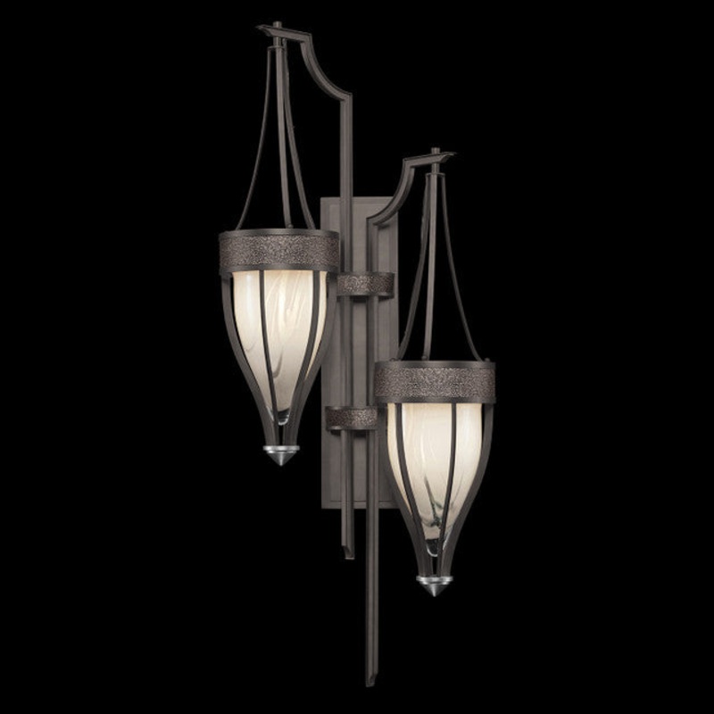 Mirage 41.5″H Sconce Midnight Steel/Nickel/Pebble